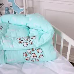 Набір антиалергенний MirSon зима Kids Time 20-0030 Lambs 140x205 см бавовна: ковдра з подушкою (2200009664502) - мініатюра 4