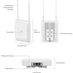 Точка доступу TP-Link EAP725 Outdoor BE5000, 1xGE LAN PoE - мініатюра 7