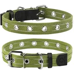 Нашийник для собак Collar безрозмірний, бавовняна тасьма зі світловідбиваючою ниткою