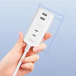 Подовжувач Aigo Power Strip 3 розетки 2 USB 1 m White AC0320 - мініатюра 5