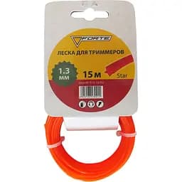 Леска к мотокосе Forte Звезда S13-15-O2 1.3 мм х 15 м (40089)