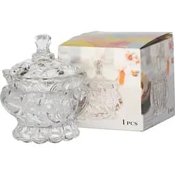 Цукорниця Crystal Liliya скляна з кришкою 160 мл (83000157_YBCG-157)