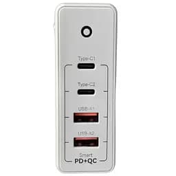 Зарядний пристрій Vokamo 2хType-C, 2хUSB Spow GaN 100W - мініатюра 3