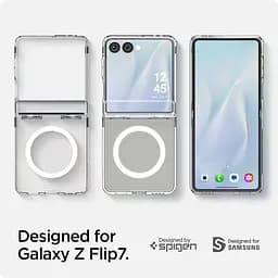 Чехол Spigen Ultra Hybrid Pro MagSafe для Samsung Galaxy Flip 7 Clear White (ACS09559) + защитное стекло - мініатюра 19