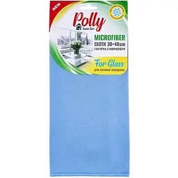 Ганчірка Polly з мікрофібри для скла 30х40 см синя 