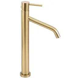 Смеситель для умывальника Rea Level brushed gold высокий REA-B6217 Золотой