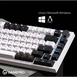 Клавіатура USB GamePro MK160W Hot-Swap Red Swich RGB UA White (MK160W) UA - мініатюра 7