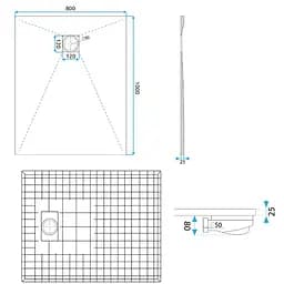 Душовий піддон Rea Magnum 80x100 grey REA-K4107, Сірий - мініатюра 6