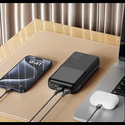 Зовнішній акумулятор Power bank XO PR252 20000 mAh Чорний - мініатюра 4