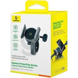 Мото-вело тримач Baseus PrimeTrip Series Magnetic Bike Phone Holder C40569000121-00 Black - мініатюра 8