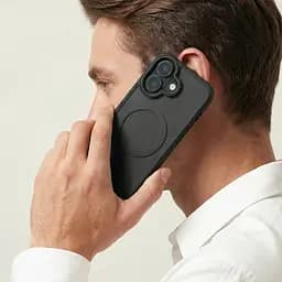 Чехол Apple iPhone 17, Unit MagSafe, черный, прозрачный, магсейф, противоударный, магнитный, панель-накладка с поддержкой MagSafe, с поддержкой беспроводной зарядки, TPU+PC, защита всего корпуса, ударопрочный, ArmorStandart (ARM90579) - мініатюра 6