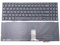 Клавіатура для ASUS VivoBook S530, X530, K530, S530F, S530UA, X530FA, X530UN (RU Black без рамки з підсвічуванням)