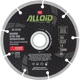 Диск алмазний Alloid Building Tools сегментний ультратонкий 125 мм (DS-22125)