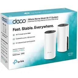 MESH-система TP-Link mesh Deco M4 AC1200 2Pcs White 802.11ac (Deco-M4-2-Pack) - мініатюра 5