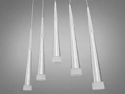 Люстра стельова LED Diasha 3002/5SV, 18W, матовий хром, сучасний стиль для коридору, вітальні, спальні, кухні - мініатюра 2