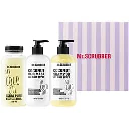 Подарочный набор Mr.Scrubber Увлажнение и восстановление с кокосовым маслом: Шампунь 250 мл + Маска для волос 250 мл + Масло для волос 250 мл