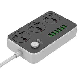 Розетка-удлинитель сетевой удлинитель фильтр LDNIO SC3604 на 3 розетки + 6 USB 3.4A