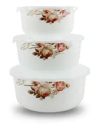 Набор салатников-лотков стеклокерамика Lumines Чайная роза 3 предмета (6916 S)