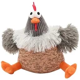 Игрушка для собак Croci курица Лола/ Мигель с пищалкой плюшевая 25 см