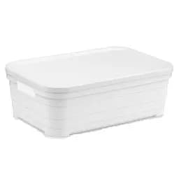 Кошик Idea Home Pyramid з кришкою 2.8 л 24x18.3x8.5 см білий (00637 White)