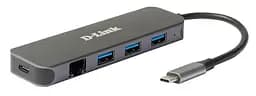 Сетевой адаптер DUB-2334 1xGE, 3xUSB 3.0, 1xUSB-C, USB-C D-Link teh0018047