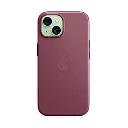 Чехол для Apple iPhone 15 Plus, FineWoven Case with MagSafe, бордовый, защитная накладка из материала FineWoven, противоударный, для iPhone, защита всего корпуса, поддержка беспроводной зарядки и MagSafe, (ARM71979) - мініатюра 6