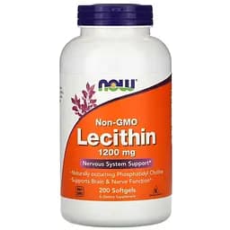 Лецитин Now Foods Lecithin 1200 мг 200 желатинових капсул
