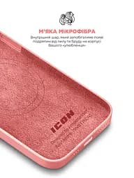 Силиконовый чехол с MagSafe для Apple iPhone 15, ICON2 MagCase, розовый, противоударный, панель с мягкой подкладкой, защита всего корпуса, поддержка беспроводной зарядки, совместим с защитными стеклами и пленками, ArmorStandart (ARM72732) - мініатюра 7