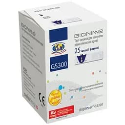 Тест-смужки Bionime Rightest GS300, 25 шт.
