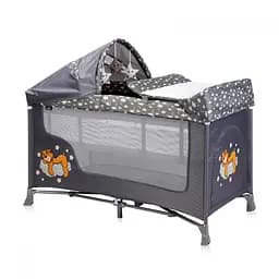 Манеж-кровать Lorelli San Remo 2L+ grey clouds, серый (23336)
