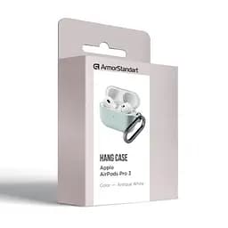 Силіконовий чохол для навушників Apple AirPods Pro 3, Hang Case, білий, ультратонкий захисний кейс товщиною 2 мм, захист від подряпин, пилу та ударів, компактний, з карабіном для кріплення, ArmorStandart (ARM88285) - мініатюра 8