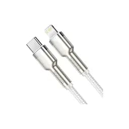 Дата кабель USB-C to Lightning 1.0m Cafule Metal PD 20W white Baseus (CATLJK-A02)