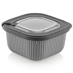 Контейнер пластиковий з кришкою Idea Home Line Box 1.8 л сірий (00683 Gray)