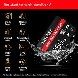 Карта пам'яті SanDisk 256GB microSDXC class 10 UHS-I U3 A1 Express (SDSQXFN-256G-GN4NN) - мініатюра 6