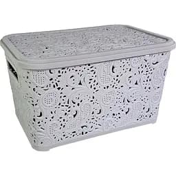 Контейнер Gusto Ажур з кришкою 18 л в асортименті (136163)