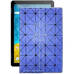 Чохол StatusCASE з екошкіри для планшету Umax VisionBook 10A LTE Синій ромб