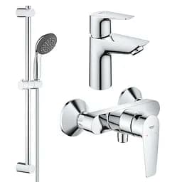 Набор смесителей 3 в 1 для ванной комнаты Grohe QuickFix StartEdge S-Size UA202502SE, Хром