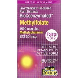 Метилфолат Natural Factors BioCoenzymated Methylfolate 1000 мкг 60 таблеток