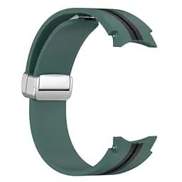 Браслет Cls-line для Samsung Galaxy Watch 5 - темно-зелено-чорний ширина кріплення 20мм силікон Watchbands (W16-4WB12317561) - мініатюра 4