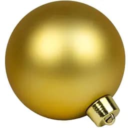 Большая елковая игрушка шар Linhai 20 см золотистый матовый (034055)