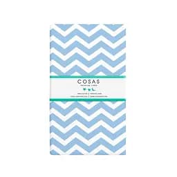 Набір простирадл полуторне Cosas WHITE/LIGHT BLUE ZIGZAG 155х240 см (SetSheet_White_ZigLBlue_155х240) - мініатюра 2