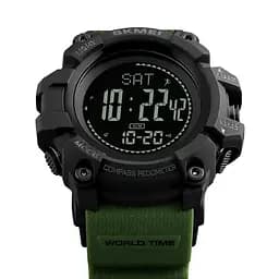 Cпортивний годинник Skmei 1356 Compass з компасом удароміцні (Зелені) - мініатюра 5