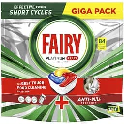 Таблетки для посудомийних машин Fairy Platinum Plus Лимон Все в одному 84 шт.