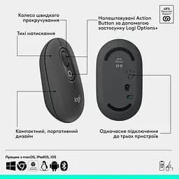 Миша Logitech POP Mouse with Emoji Graphite (910-007412) - мініатюра 6