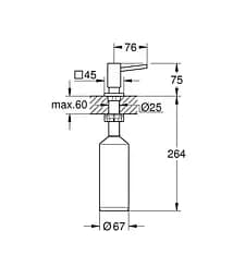 Дозатор миючого засобу Grohe Cubic 40649000, Хром - мініатюра 4
