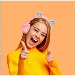 Навушники Borofone Cat Ear BT Headphones BO18 рожеві 6974443384963 - мініатюра 3