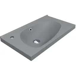 Умивальник Miraggio Titania mirastone gray 0000980, Сірий