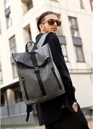 Чоловічий рюкзак Sambag ROLLTOP LZT графітовий 41 х 30 х 16 см (24208009m) - мініатюра 3