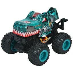 Інерційний джип-динозавр JU688-47, масштаб 1:36, звук і світло, гумові колеса, зелений