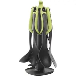 Набір кухонного приладдя Kitchen Tools Grandberg на підставці 7 предметів зелений